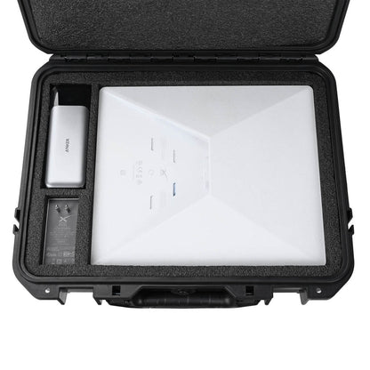 Yescom Starlink Mini Case with foam padding for dish, kickstand, and cable storage, designed for protecting Starlink equipment.