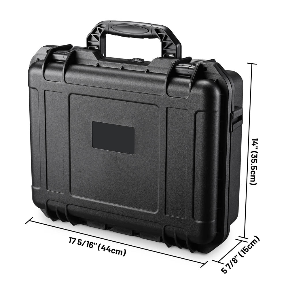 Yescom Starlink Mini case with foam padding for dish, kickstand, and cable storage, designed for secure protection of Starlink equipment.