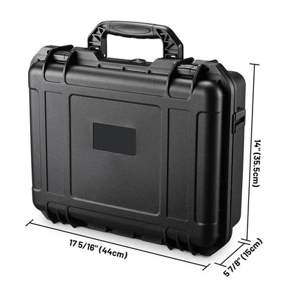 Yescom Starlink Mini case with foam padding for dish, kickstand, and cable storage, designed for secure protection of Starlink equipment.