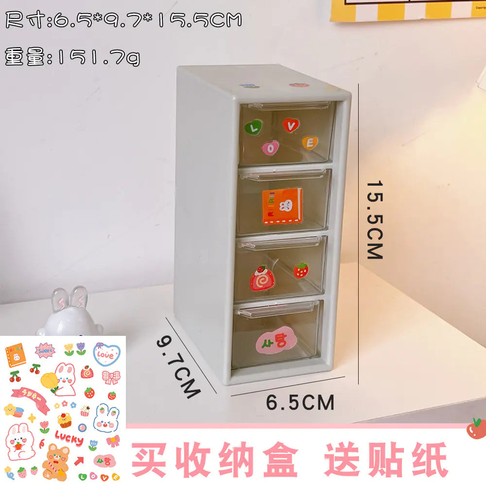 Korean Cute Desktop Storage Organizer with Four Slots