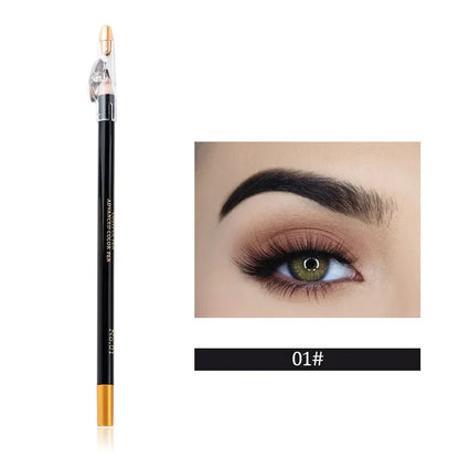 Your Skin Icon waterproof eyebrow pencil in brown/black with sharpener, ideal for defining eyebrows and eye makeup.