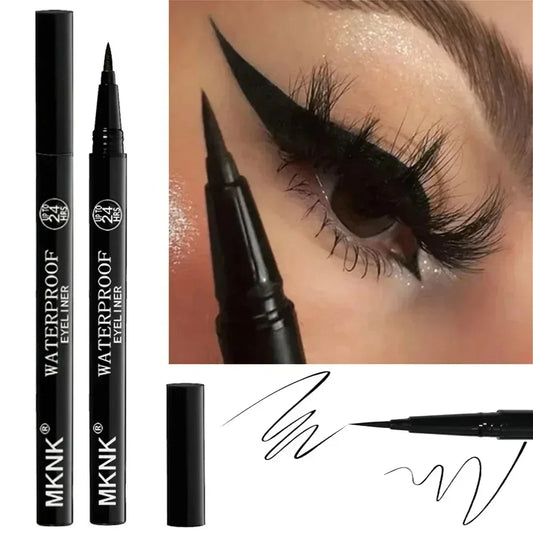 Black quick-dry eyeliner pencil by Your Skin Icon, waterproof and smudge-proof liquid makeup for precise eye lining.