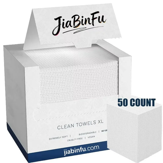 Biobased disposable face towel by Your Skin Icon, ultra-soft makeup remover dry wipe in a single pack, gentle and eco-friendly.