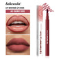 Your Skin Icon waterproof 2-in-1 lip stain and liner pen in a sleek black design with vibrant color options for long-lasting lips.