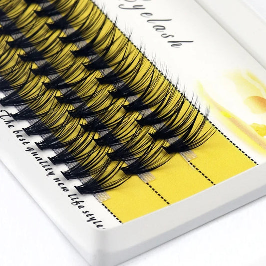 Natural 20/30/40D cluster eyelash extensions by Your Skin Icon, soft box of 60 individual lash bundles for makeup and eyelash extension application