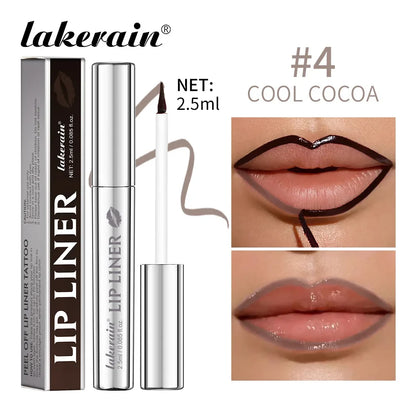 Your Skin Icon Lakerain waterproof peel-off lip liner with long-lasting color and hydrating lip contour makeup.