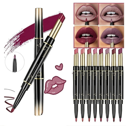 Double-ended matte lip liner and lipstick from Your Skin Icon, nude makeup tool, waterproof, long-lasting lip color.