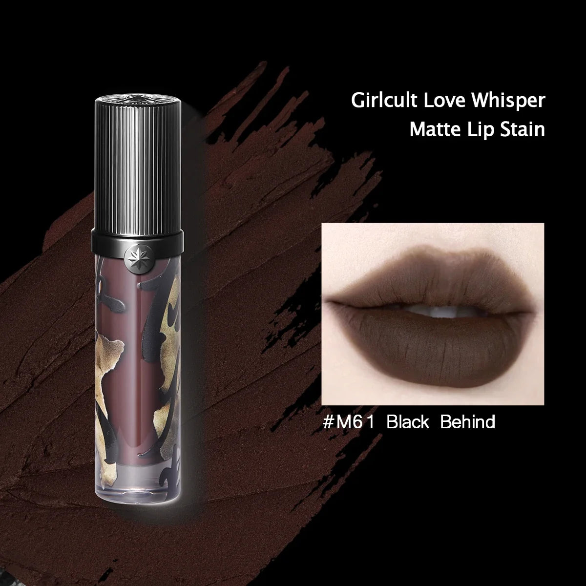Girlcult Love Whisper matte lip stain by Your Skin Icon featuring a velvet matte finish and lightweight, non-drying formula for edgy makeup.