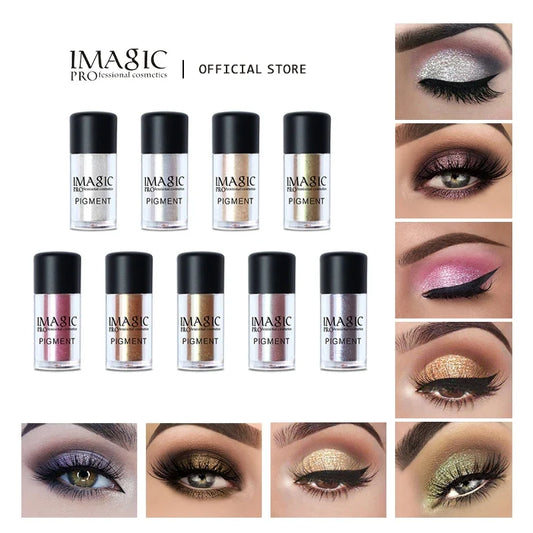 Your Skin Icon IMAGIC glitter eyeshadow with metallic loose powder, shimmering waterproof pigments for eye makeup.