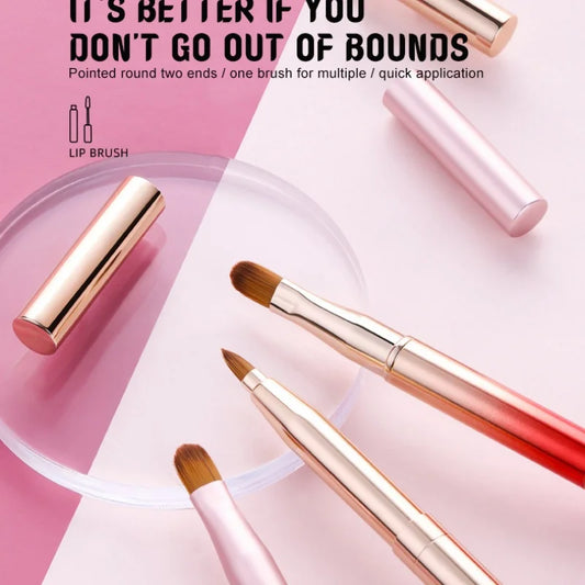 Double-headed retractable lipstick brush by Your Skin Icon, professional lip gloss applicator with protective cap for women and girls.