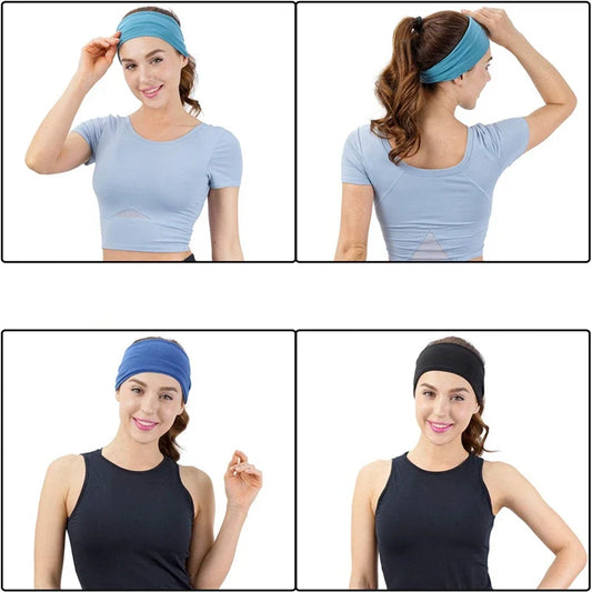 Women’s solid color turban headband by Your Skin Icon, elastic yoga hairband and vintage headwrap for fashion and makeup styles.