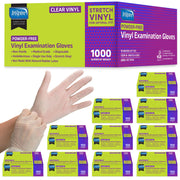 Inspire Exam Medical Gloves Clear Vinyl Gloves Disposable Gloves Cleaning Gloves Disposable Latex Free Gloves For Food Prep (1000 Medium)