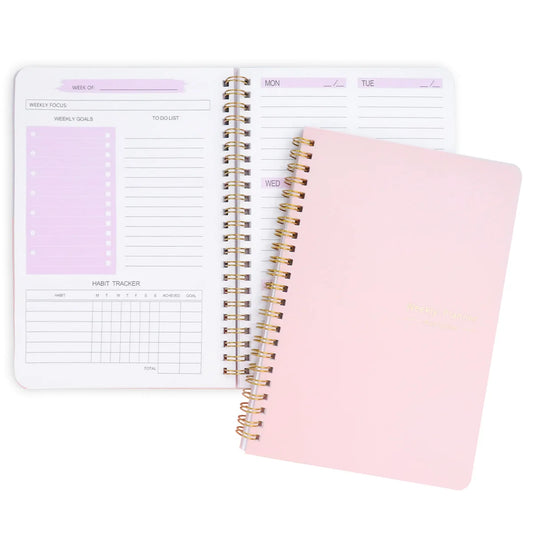 Black 52-week weekly planner by YuanMeng Culture Store with schedule pages, daily and monthly diary for students and office use