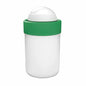 Samix 50ml White Cosmetic Jar with Green Lid (10-Pack)