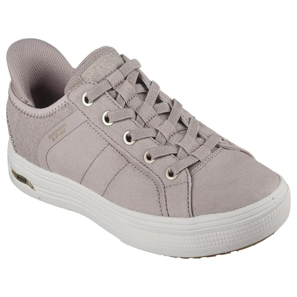 Skechers Womens Arch FIT Arcade-Forever Cozy Hands Free Slip-Ins Sneaker Taupe 5