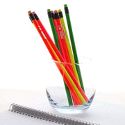 Wood Pencil w/ Eraser Fluorescent (8/pack)