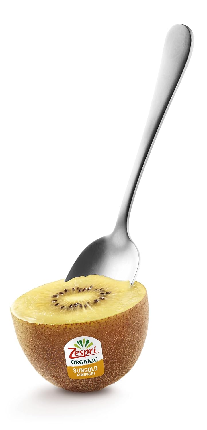 Zespri Organic Gold Kiwis, 1 lb, fresh and ripe gold kiwis with smooth brown skin and bright green flesh inside.