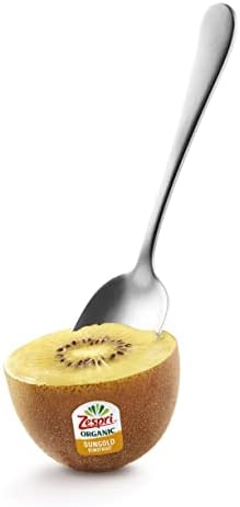 Zespri Organic Gold Kiwis in a 1 lb bunch with vibrant yellow skin and green flesh, fresh and ripe for eating.
